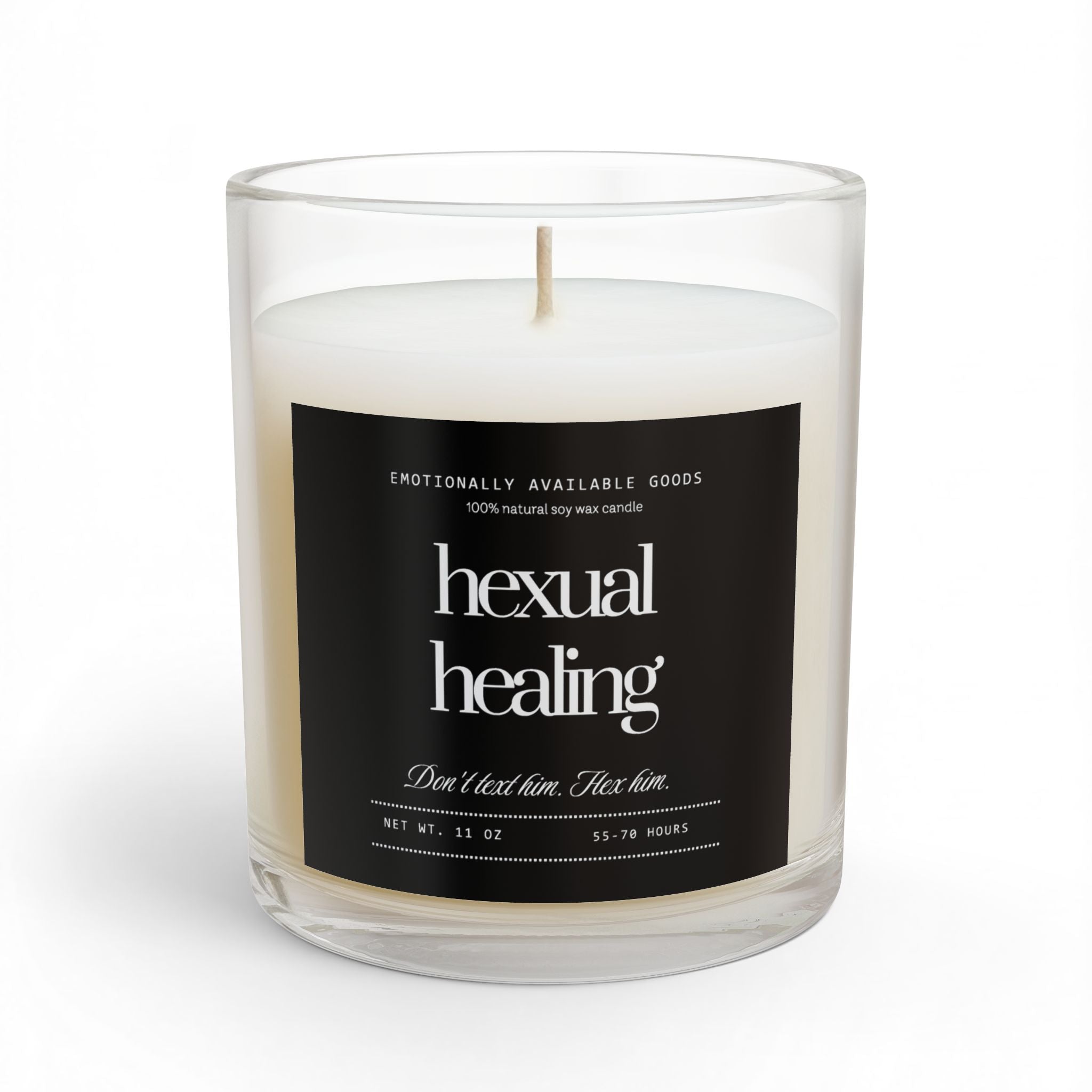 Hexual Healing Glass Candle — 11oz Scented Soy Candle, Funny Self-Care Gift
